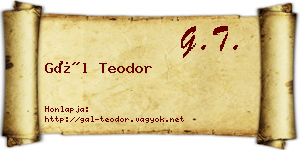 Gál Teodor névjegykártya