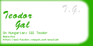teodor gal business card