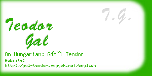 teodor gal business card